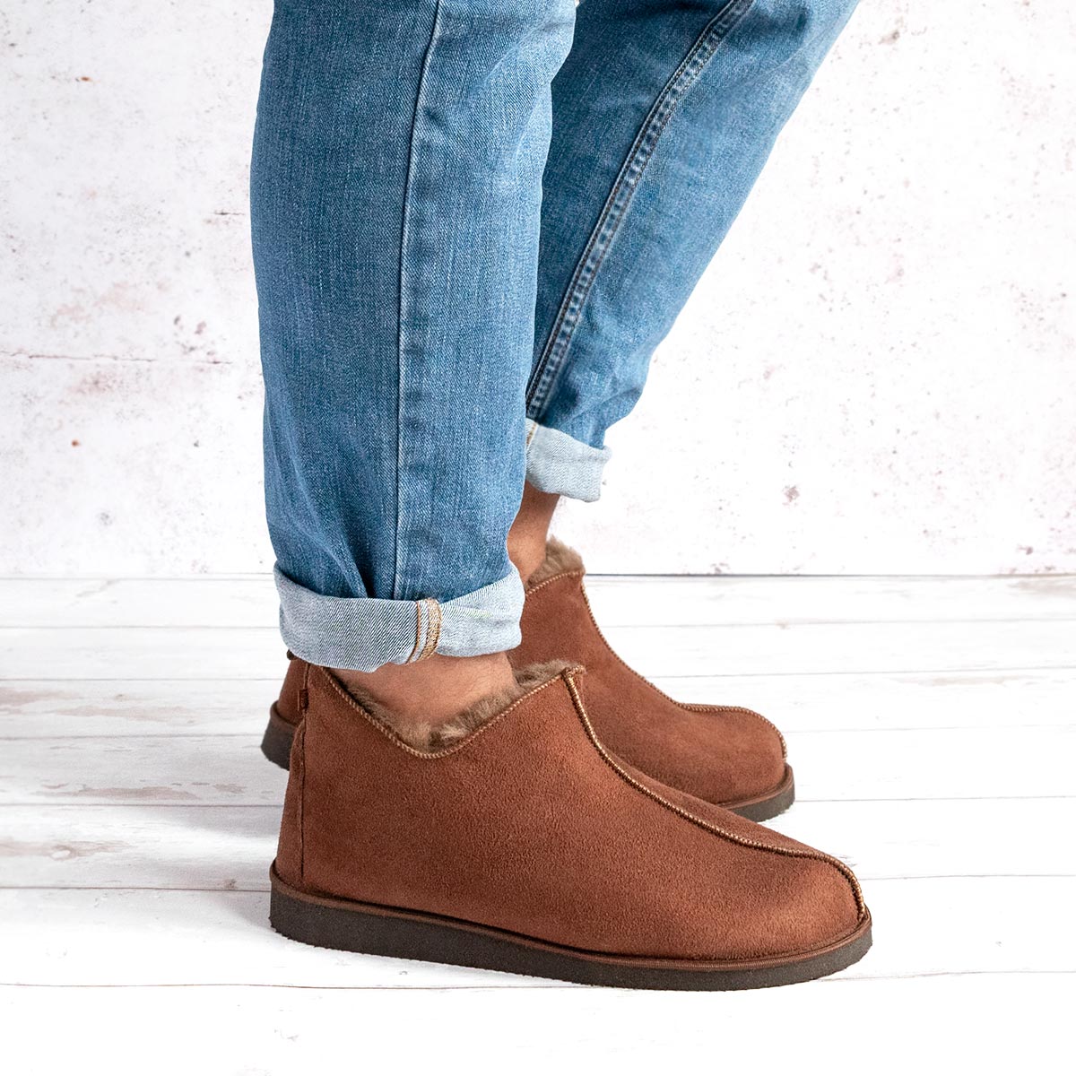 Women's Alpin Sheepskin Slippers Espresso CIORA SCOTLAND