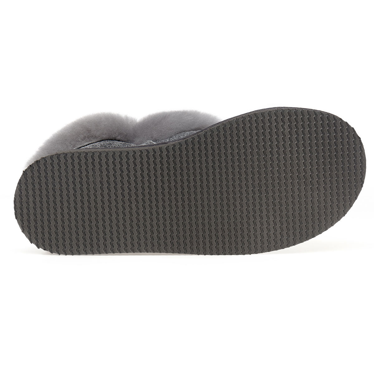 Gael Sheepskin Slippers - Grey Distressed Leather