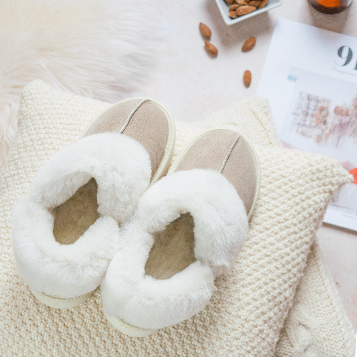 Gael Sheepskin Slippers - Oat