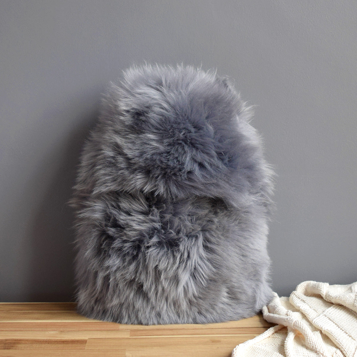 Sheepskin Hot Water Bottle - Grey