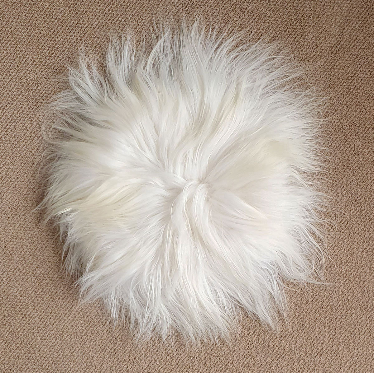 White Icelandic Sheepskin Seat Pad