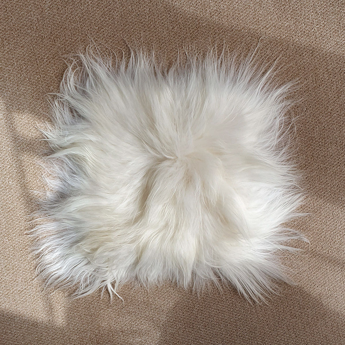 White Icelandic Sheepskin Seat Pad