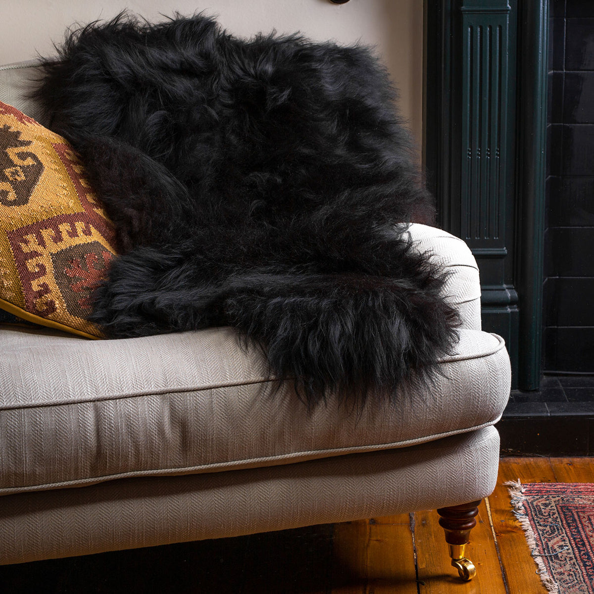 Icelandic Natural Black Sheepskin