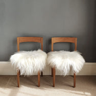 White Icelandic Sheepskin Seat Pad