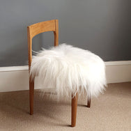 White Icelandic Sheepskin Seat Pad