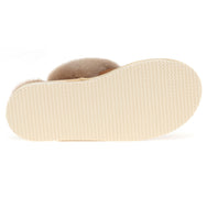 Ines Sheepskin Cuff Mules - Chestnut