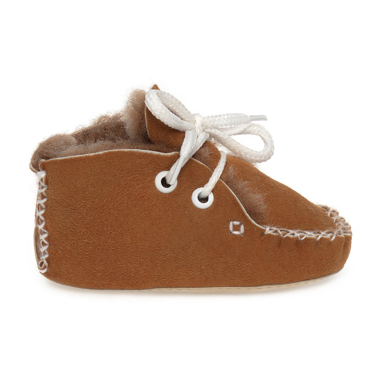 Lupe Sheepskin Baby Booties Honey CIORA SCOTLAND