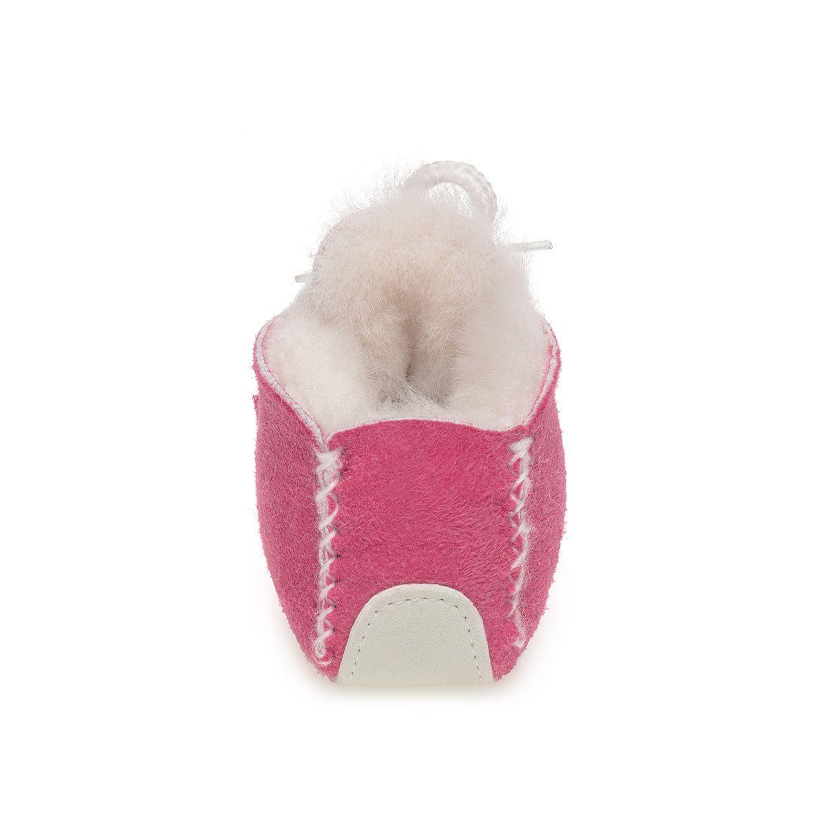Lupe Hand-Stitched Sheepskin Baby Booties - Pink