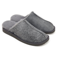 Machar Sheepskin Slippers - Grey Distressed Leather