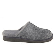 Machar Sheepskin Slippers - Grey Distressed Leather