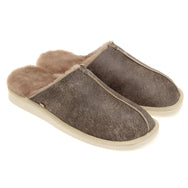 Machar Sheepskin Slippers - Nutmeg Distressed Leather