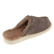 Machar Sheepskin Slippers - Nutmeg Distressed Leather