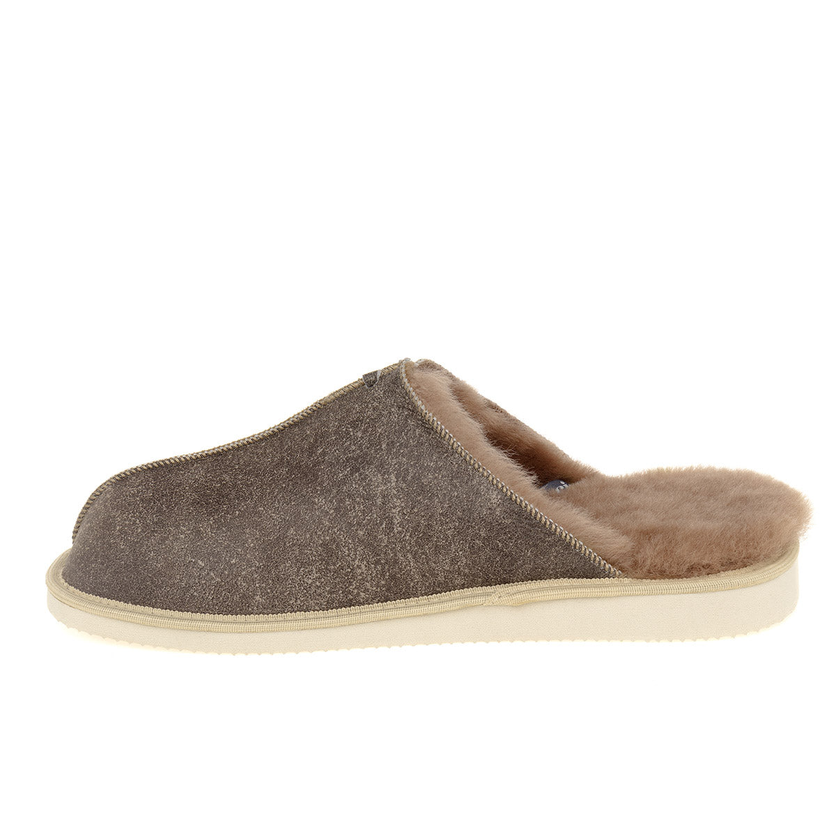 Machar Sheepskin Slippers - Nutmeg Distressed Leather