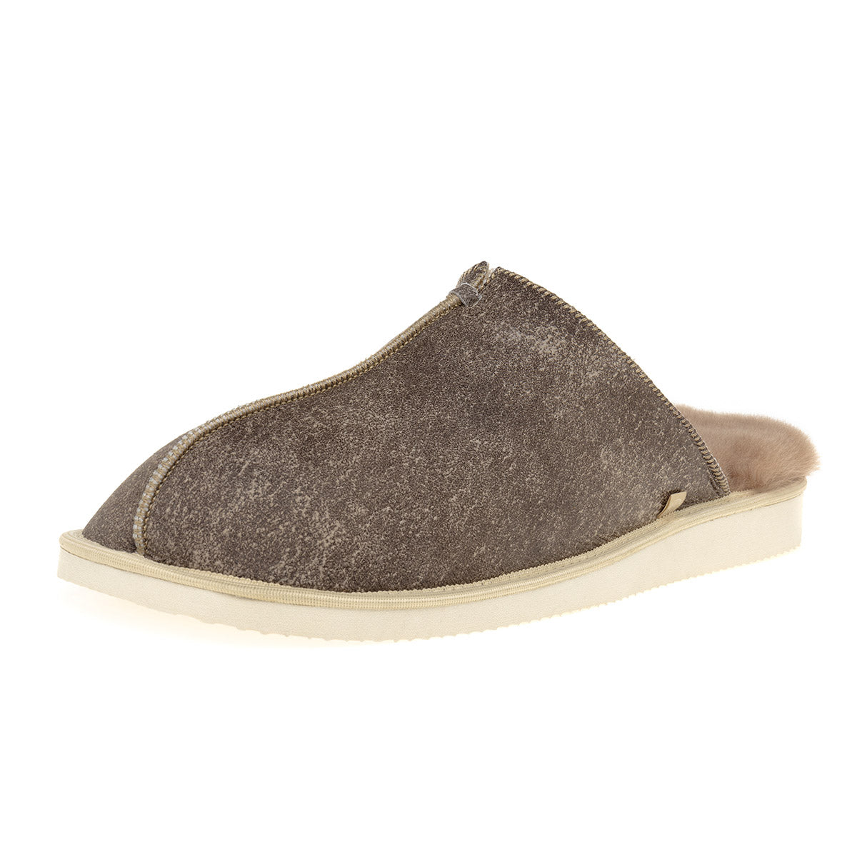 Machar Sheepskin Slippers - Nutmeg Distressed Leather