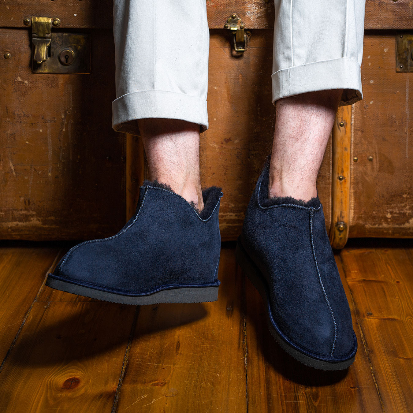 Clarks mens deals sheepskin slippers