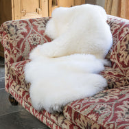 Natural White Double Sheepskin Rug