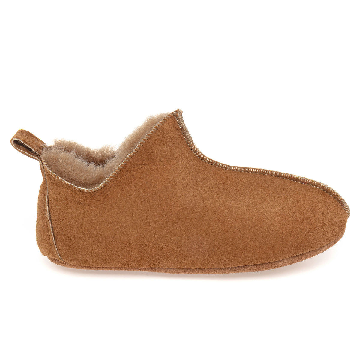 Kids Berit Sheepskin Slippers - Chestnut