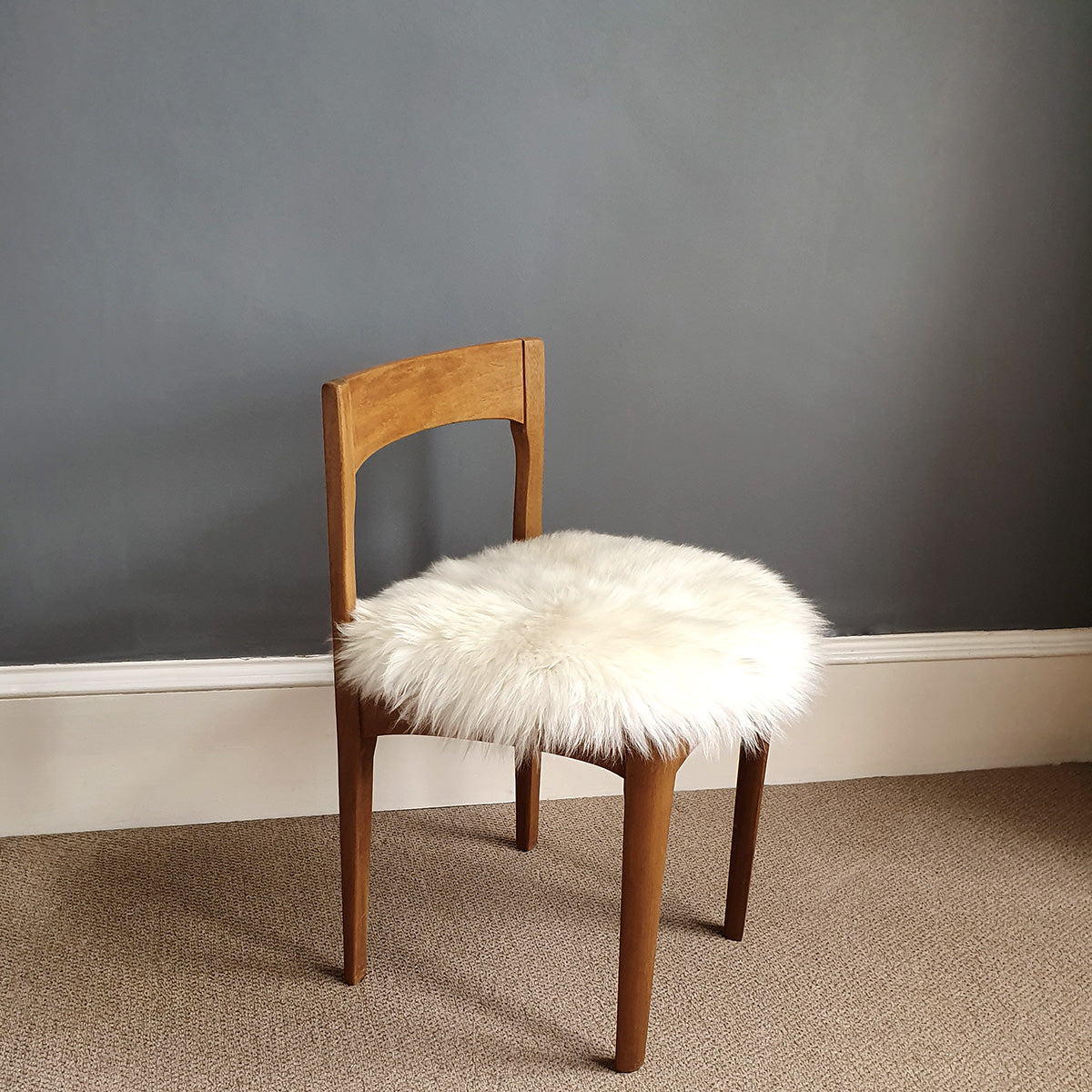 Natural White/Ivory British Sheepskin Seat Pad