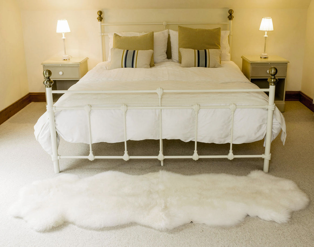 Natural White Double Sheepskin Rug