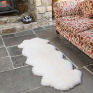 Natural White Double Sheepskin Rug