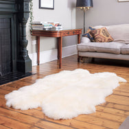 Natural White Quad Sheepskin Rug