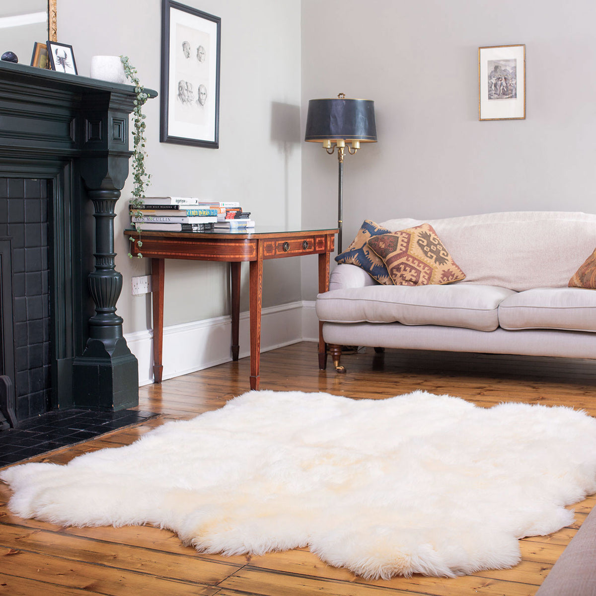 Natural White Sexto Sheepskin Rug