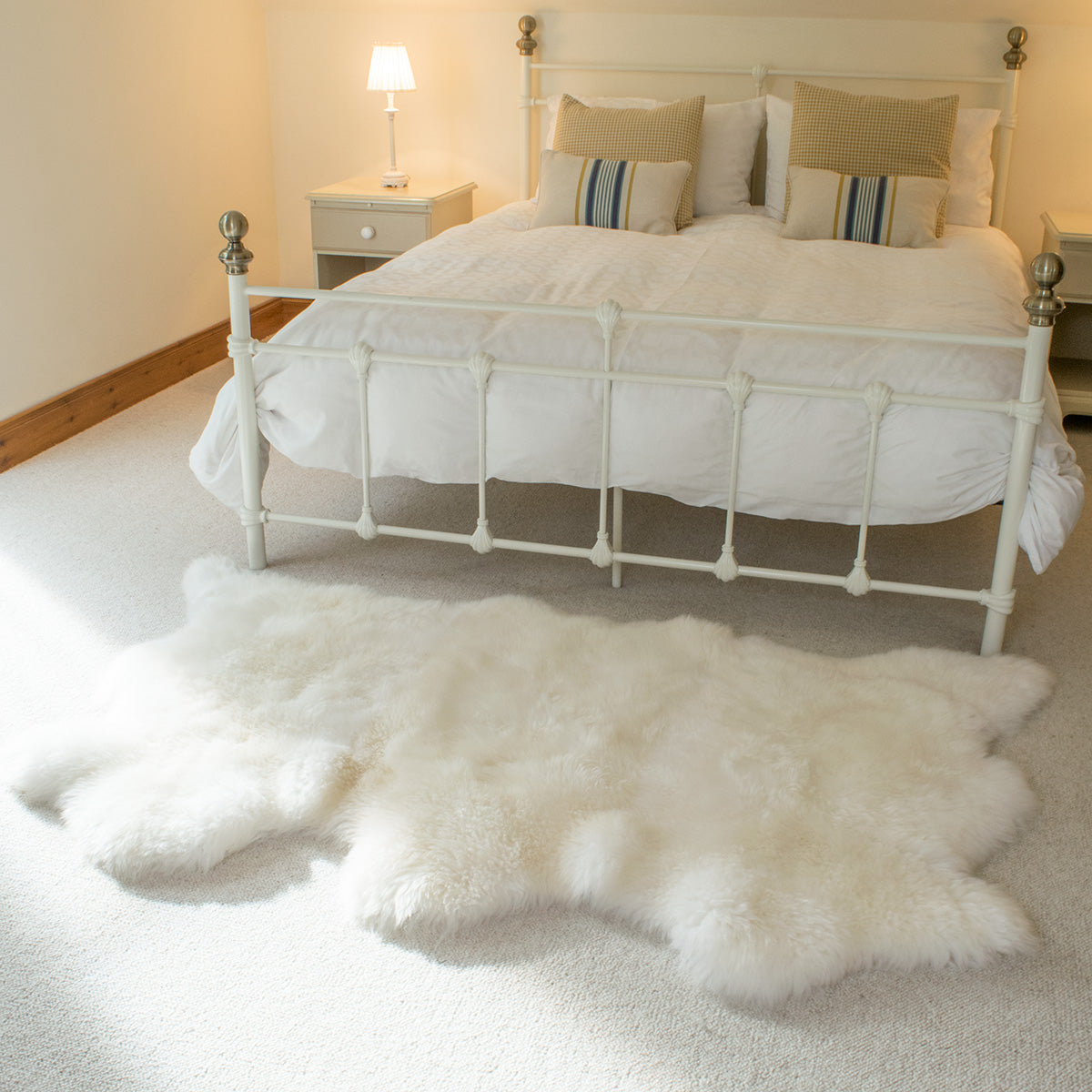 Natural White Triple Sheepskin Rug