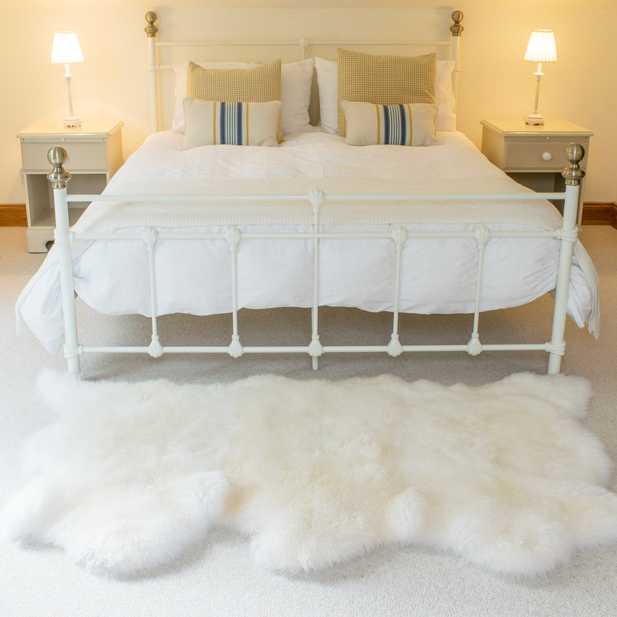 Natural White Triple Sheepskin Rug