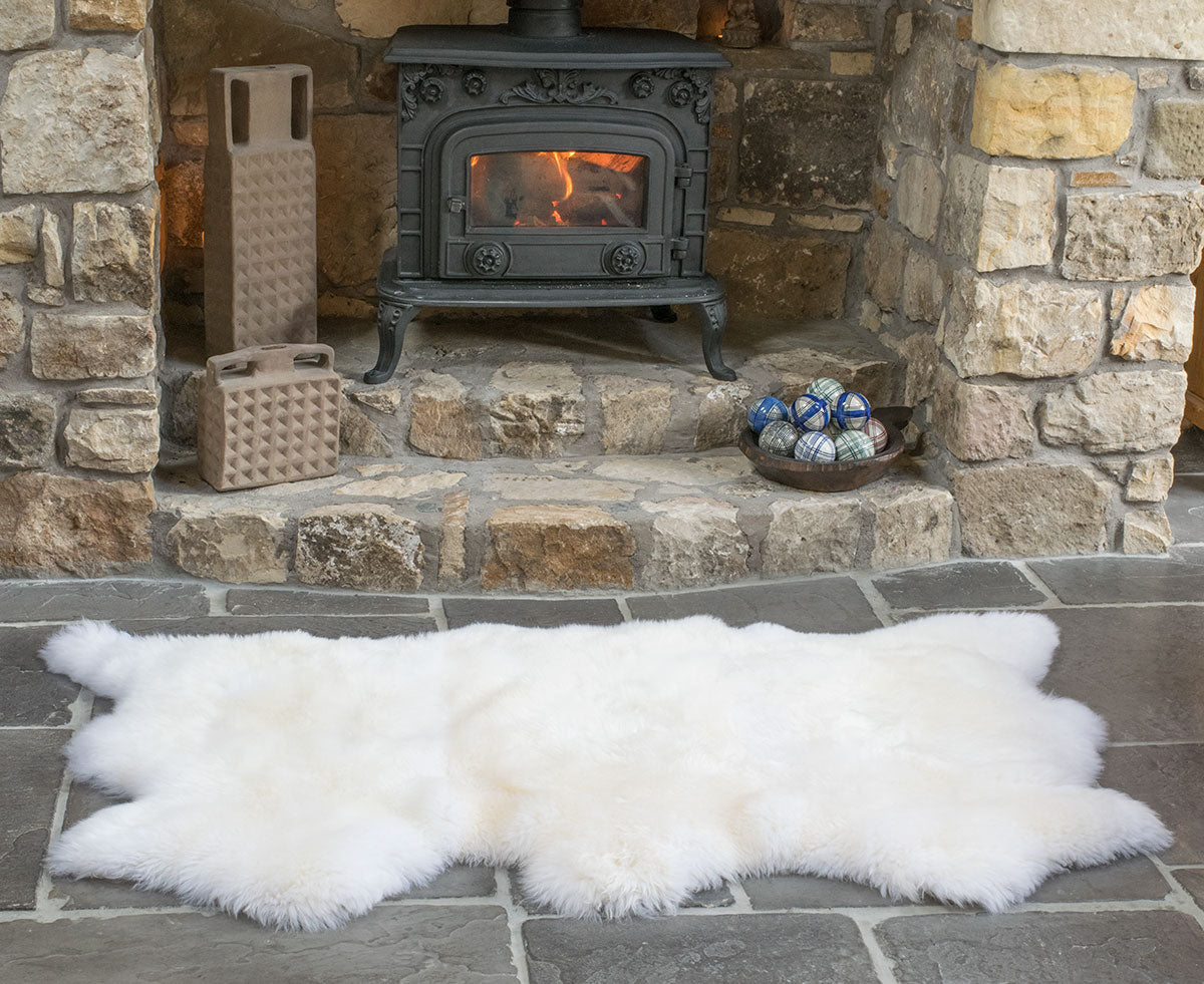 Natural White Triple Sheepskin Rug