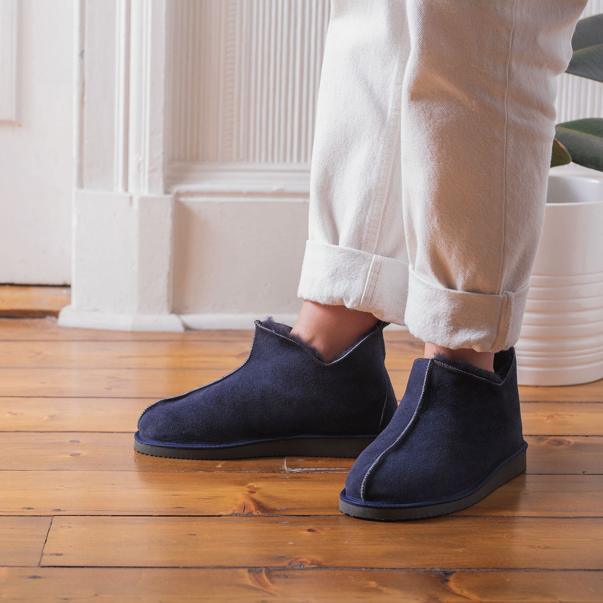 Alpin Sheepskin Slippers - Midnight Navy