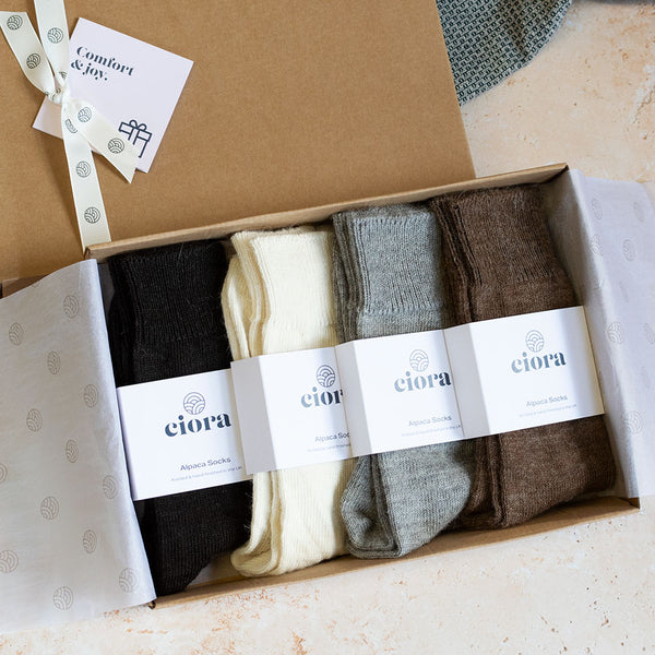 Alpaca Everyday Socks - 4 Pair Gift Box