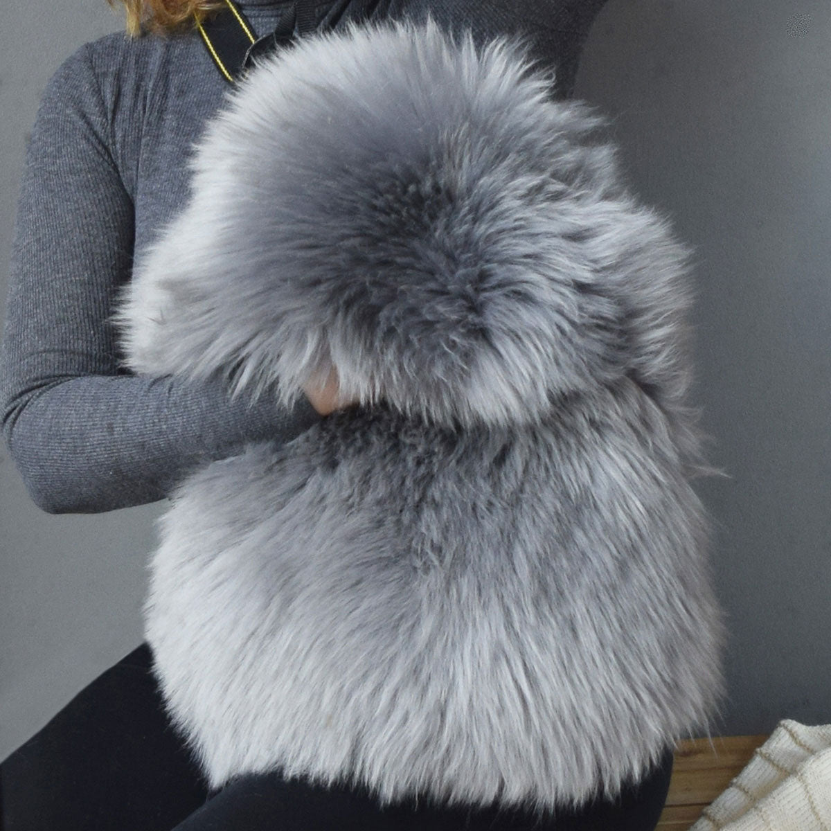 Sheepskin Hot Water Bottle - Grey