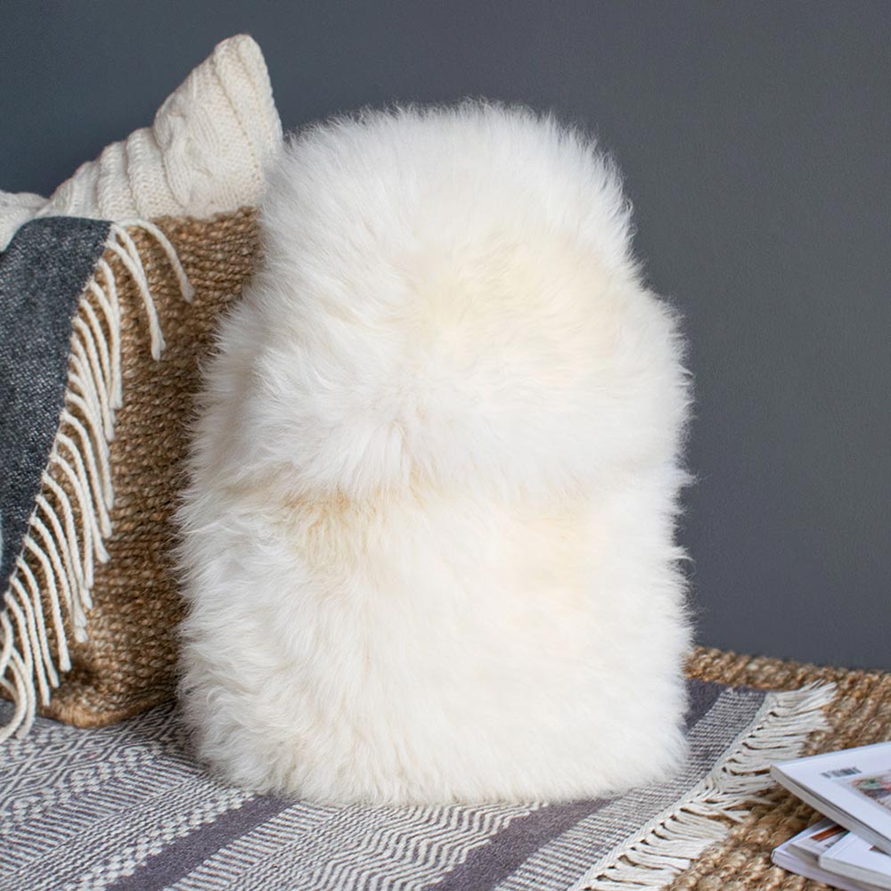 Sheepskin Hot Water Bottle - Natural Ivory