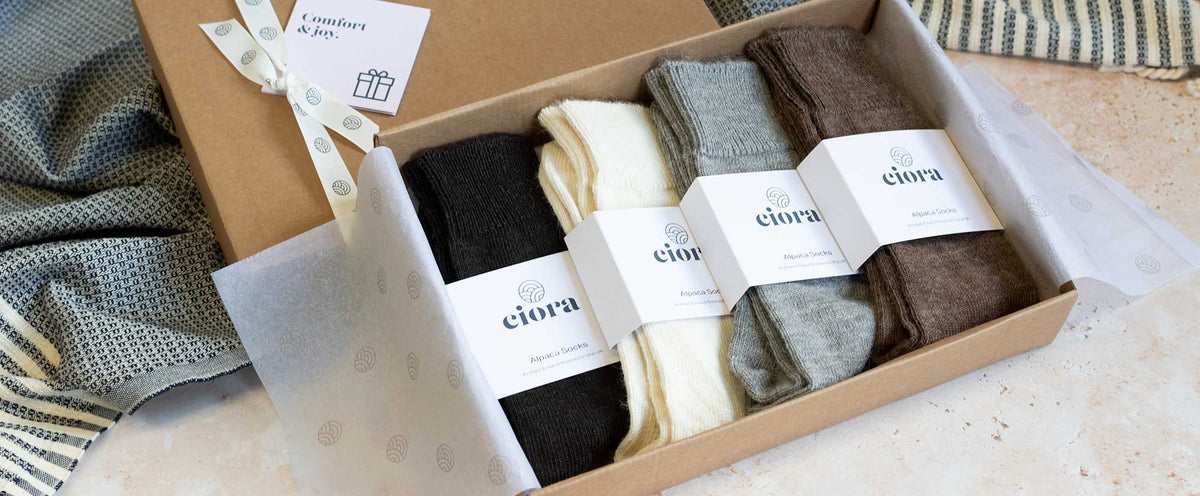 Alpaca Everyday Socks - 4 Pair Gift Box