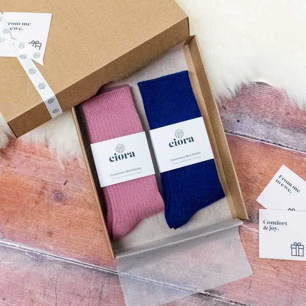 Cashmere Socks - 2 Pair Gift Box