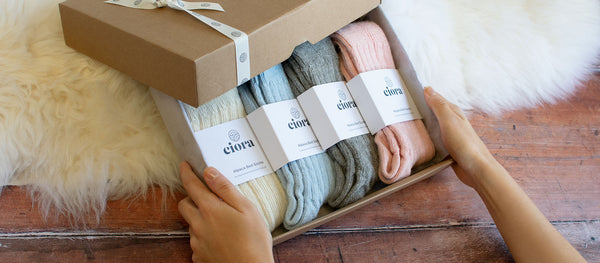 Alpaca Bed Socks - 4 Pair Gift Box